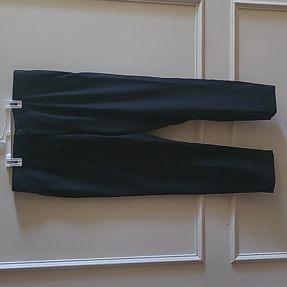 NEW Vince Men's Black Tapered Cuffed Flat-Front Cropped Trousers Pants Sz 34 - Picture 6 of 10
